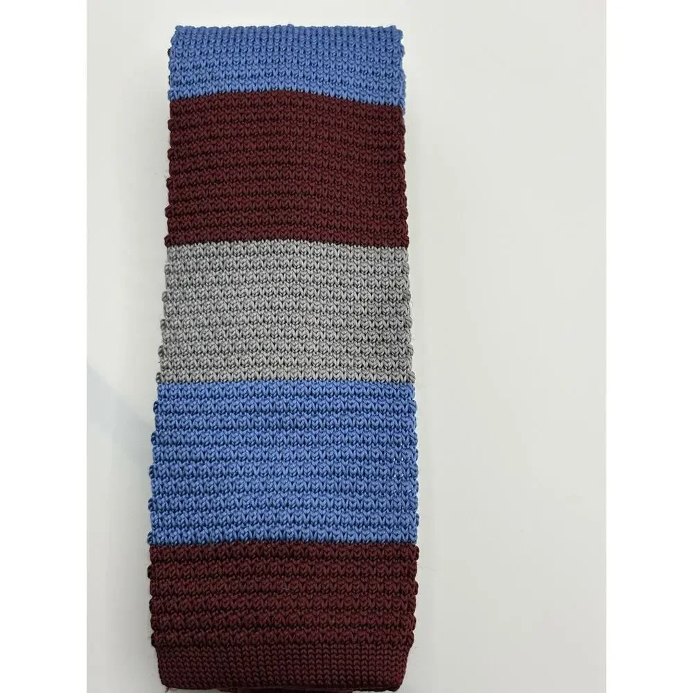 Harrison Blake Apparel Knit Tie 2 Colors, Burgundy And Stripes